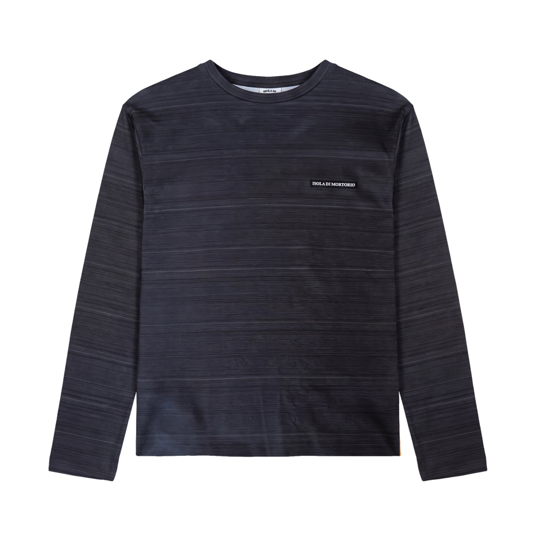 IDM Stripes Long Sleeve Washed Black