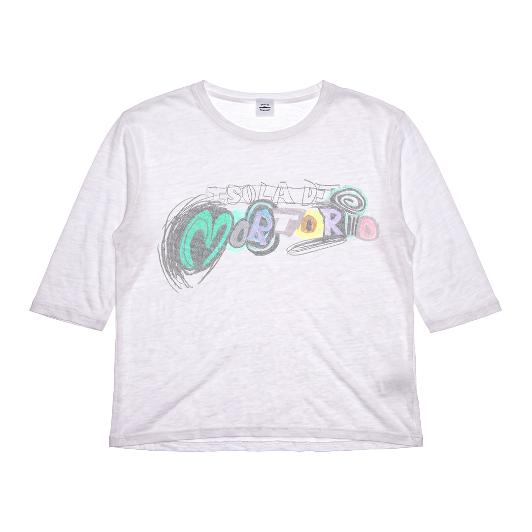 Linen/Viscose Three Quarter Looney Tee