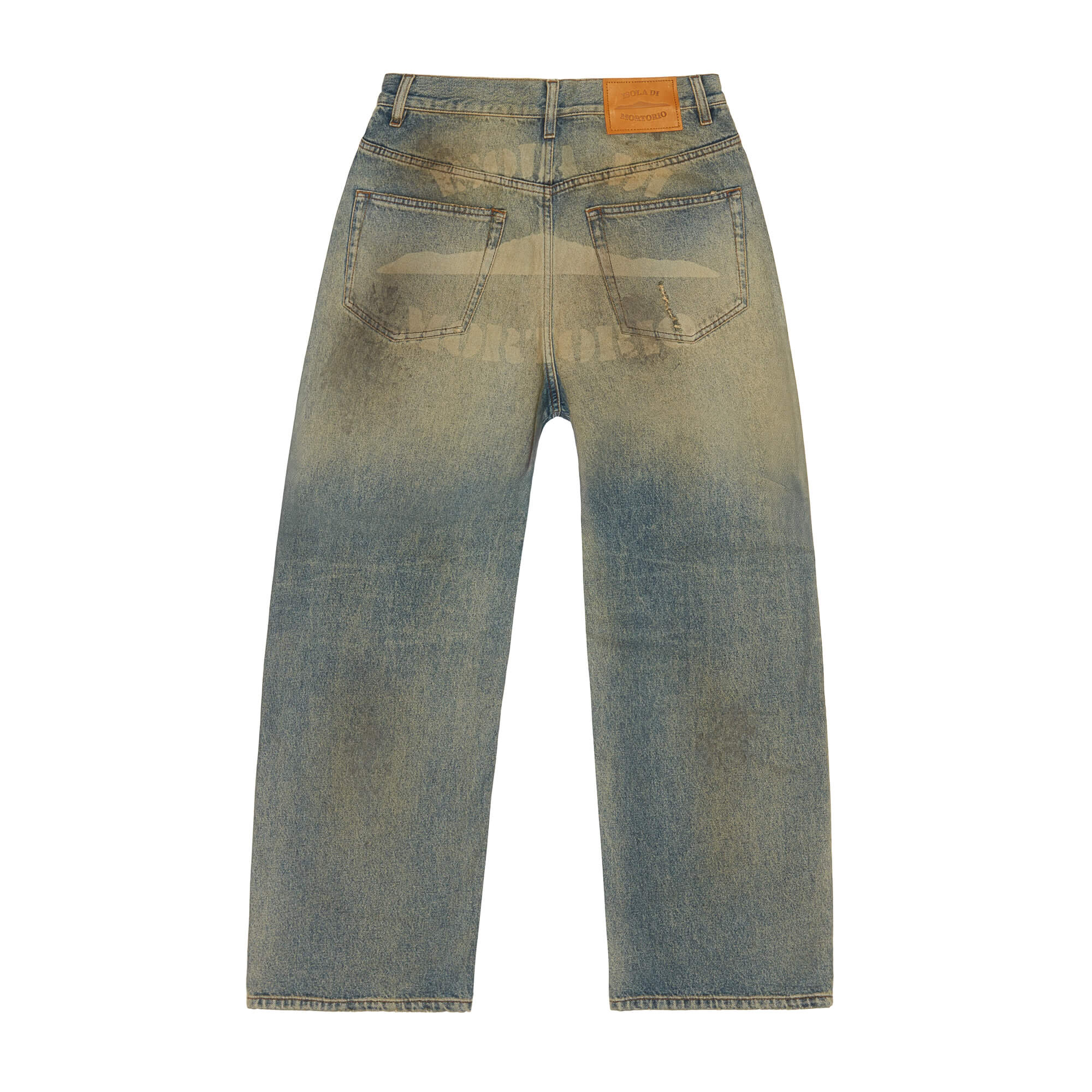 Classic Logo Dirty Wash Denim